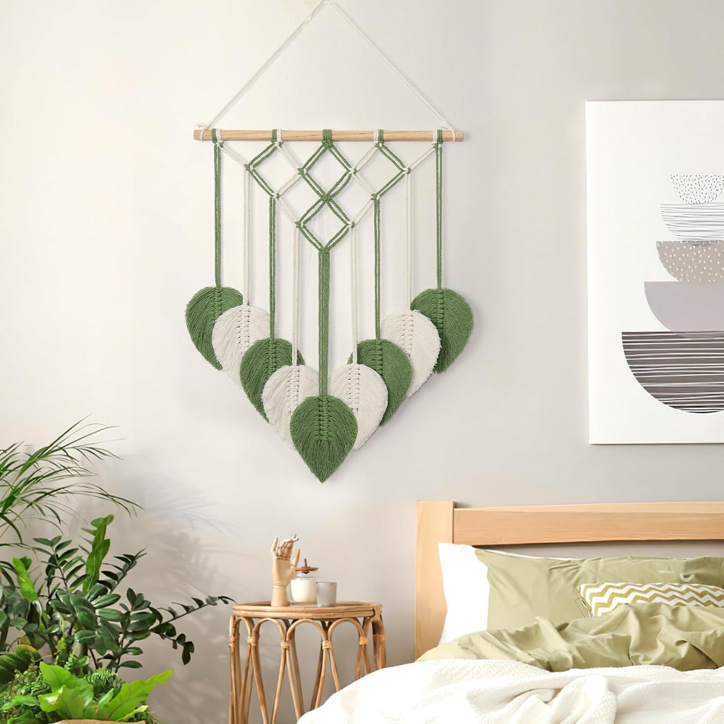 Tapestry astnic gobelin vævet grønne blade Hjem - Tilbehør og dekorationer Naty Shop