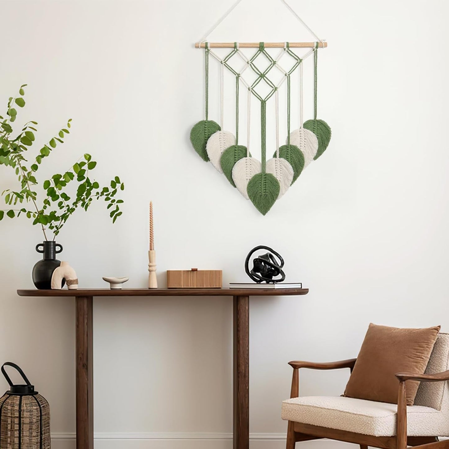 Tapestry astnic gobelin vævet grønne blade Hjem - Tilbehør og dekorationer Naty Shop