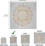 Tapestry guld metallisk mandala indisk bomuld strand kaste Casa - Tilbehør og dekorationer Naty Shop