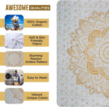 Tapestry guld metallisk mandala indisk bomuld strand kaste Casa - Tilbehør og dekorationer Naty Shop