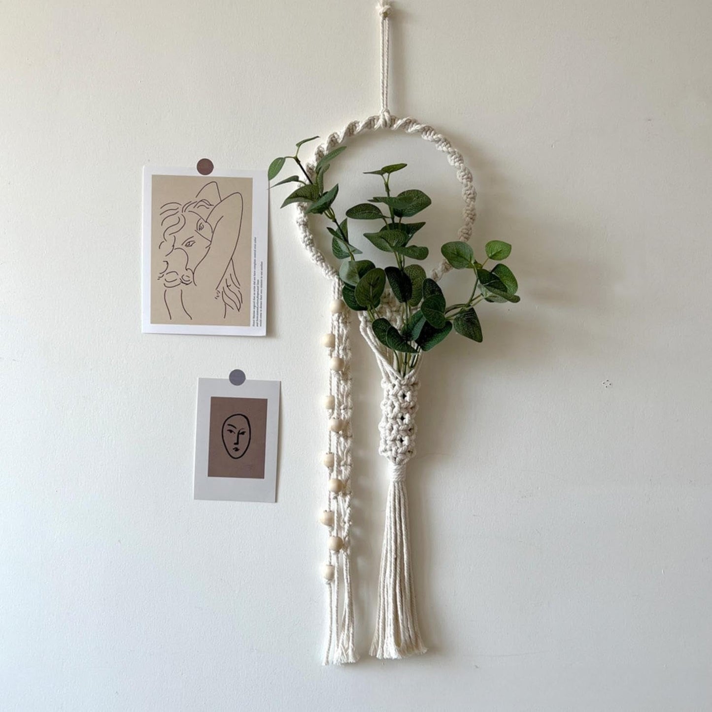 Tapestry avoik vævet vægophæng dekoration chic Hjem - Tilbehør og dekorationer Naty Shop Beige