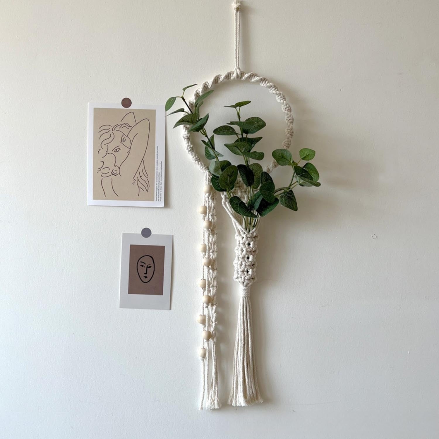 Tapestry avoik vævet vægophæng dekoration chic Hjem - Tilbehør og dekorationer Naty Shop Beige