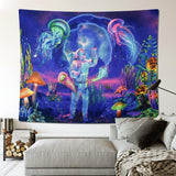 Tapestry betylfoy sort lys astronaut reaktive planter vandmænd Hjem - Tilbehør og dekorationer Naty Shop