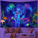 Tapestry betylfoy sort lys astronaut reaktive planter vandmænd Hjem - Tilbehør og dekorationer Naty Shop