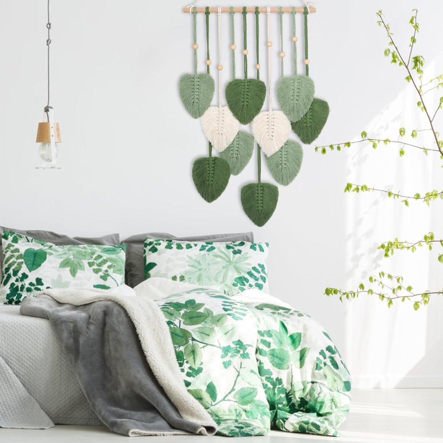 Tapestry betyfoy træperler grønne blade Hjem - Tilbehør og dekorationer Naty Shop