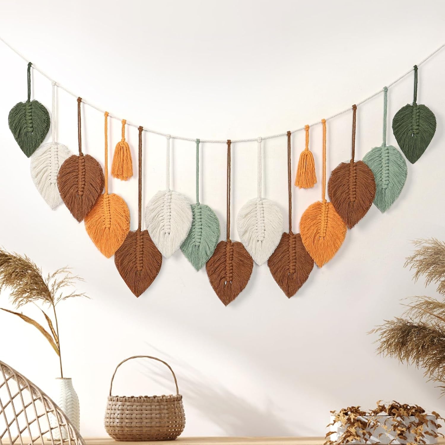 Tapestry betyfoy vægophæng stort deco blad Hjem - Tilbehør og dekorationer Naty Shop Orange