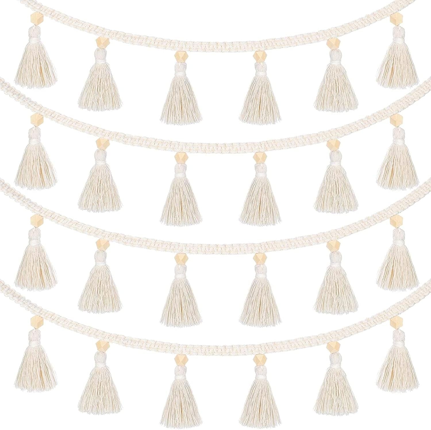 Tapestry stykker frynser guirlande banner bomuldsstoffer Hjem - Tilbehør og dekorationer Naty Shop Standard titel