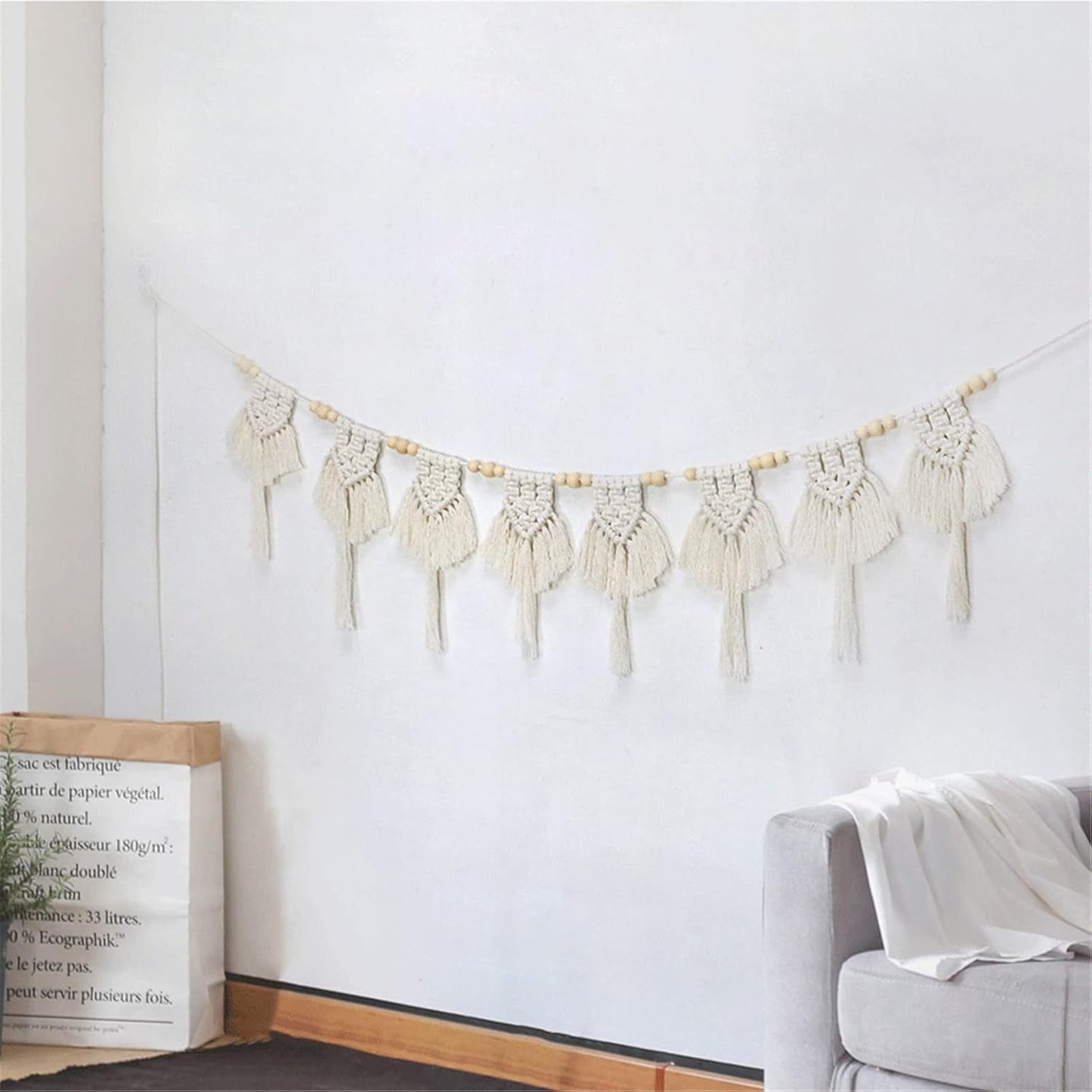 Tapestry bomuld kvaster vævet flad banner Hjem - Tilbehør og dekorationer Naty Shop