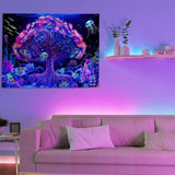 Tapestry tree of life fluorescerende mandala Home - Tilbehør og dekorationer Naty Shop