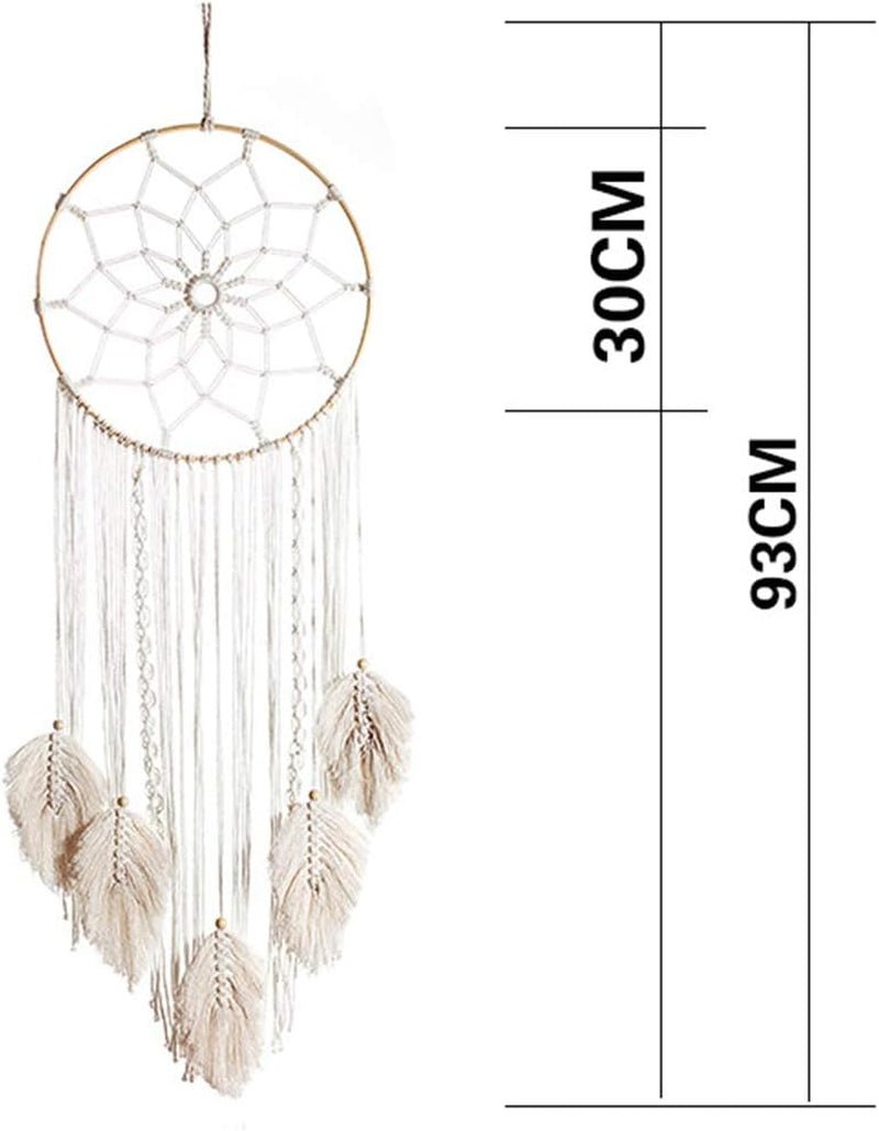 Tapestry deco dreamcatcher vævet hvid vægdekoration Hjem - Tilbehør og dekorationer Naty Shop