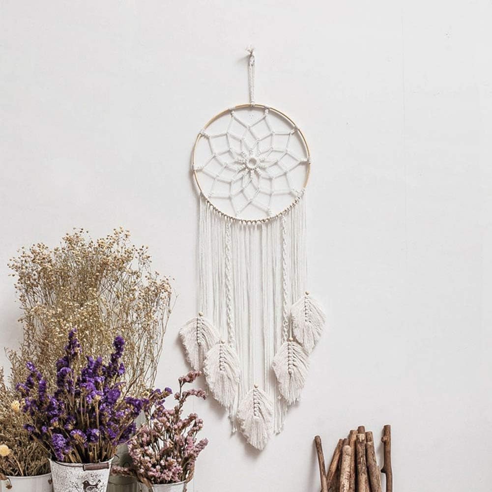 Tapestry deco dreamcatcher vævet hvid vægdekoration Hjem - Tilbehør og dekorationer Naty Shop