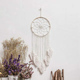 Tapestry deco dreamcatcher vævet hvid vægdekoration Hjem - Tilbehør og dekorationer Naty Shop