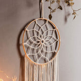 Tapestry deco dreamcatcher vævet hvid vægdekoration Hjem - Tilbehør og dekorationer Naty Shop