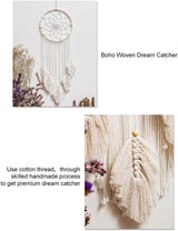 Tapestry deco dreamcatcher vævet hvid vægdekoration Hjem - Tilbehør og dekorationer Naty Shop