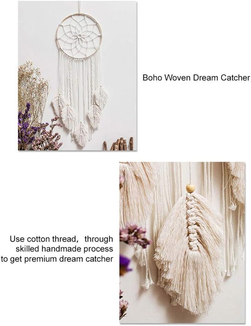 Tapestry deco dreamcatcher vævet hvid vægdekoration Hjem - Tilbehør og dekorationer Naty Shop