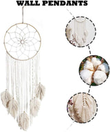 Tapestry deco dreamcatcher vævet hvid vægdekoration Hjem - Tilbehør og dekorationer Naty Shop