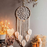 Deco gobelin drømmefanger vævet hvid vægdekoration Hjem - Tilbehør og dekorationer Naty Shop Mandala drømmefanger