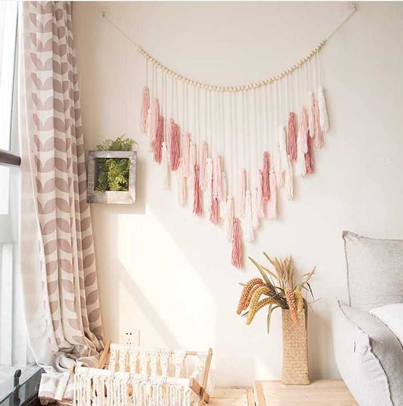 Tapestry deco hængende vævet pastoral træ perle Hjem - Tilbehør og dekorationer Naty Shop