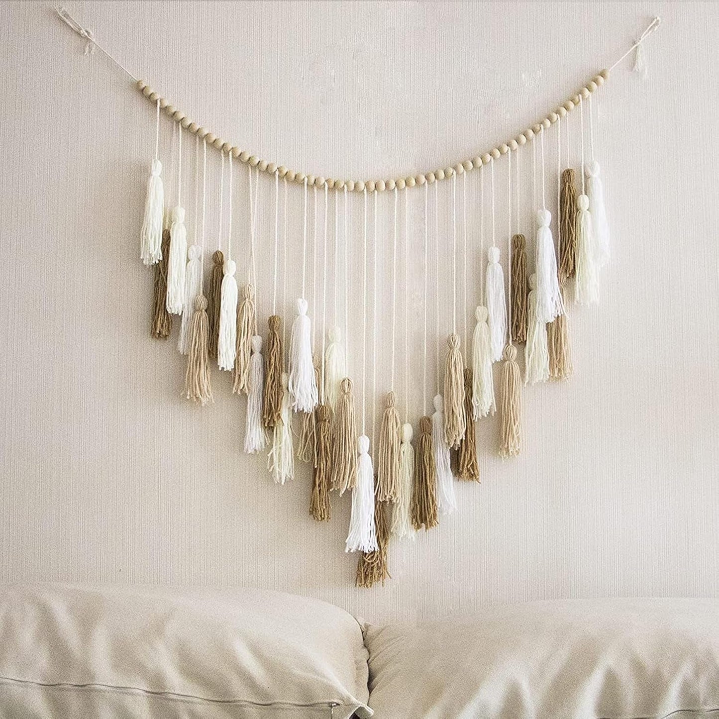 Tapestry deco hængende vævet pastoral træ perle Hjem - Tilbehør og dekorationer Naty Shop