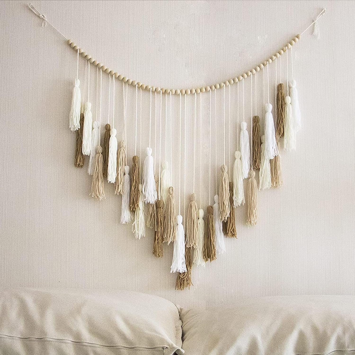 Tapestry deco hængende vævet pastoral træ perle Hjem - Tilbehør og dekorationer Naty Shop