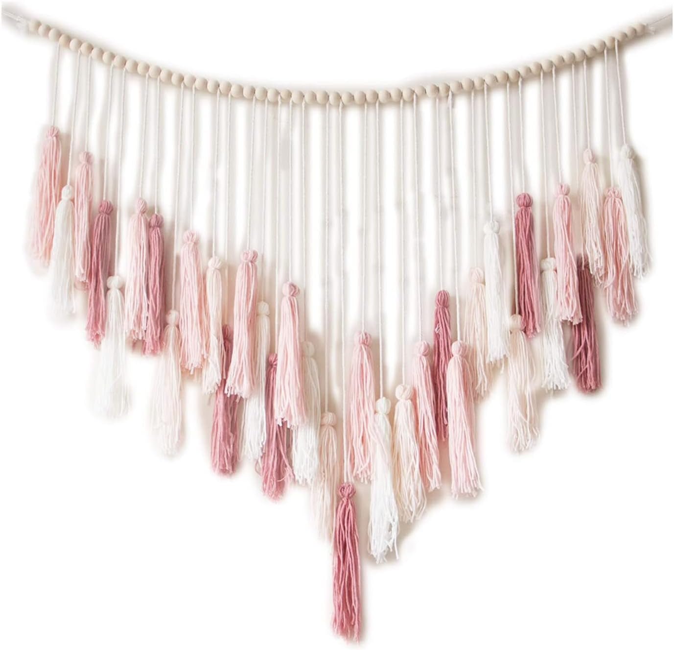 Tapestry deco hængende vævet pastoral træ perle Hjem - Tilbehør og dekorationer Naty Shop Pink