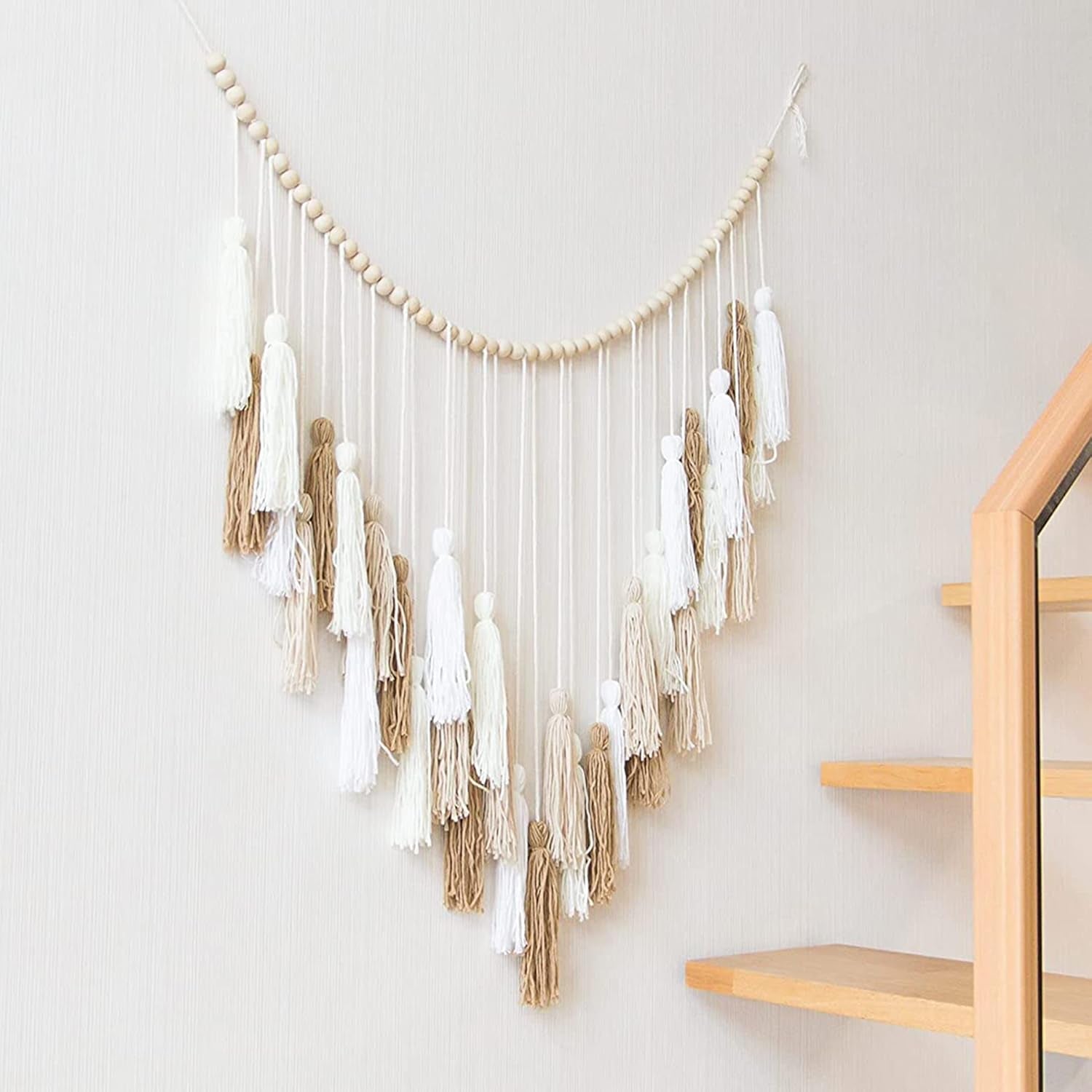 Tapestry deco hængende vævet pastoral træ perle Hjem - Tilbehør og dekorationer Naty Shop