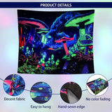 Tapestry dremisland blacklight champignon psykedelisk reaktiv galaksevæg Hjem - Tilbehør og dekorationer Naty Shop