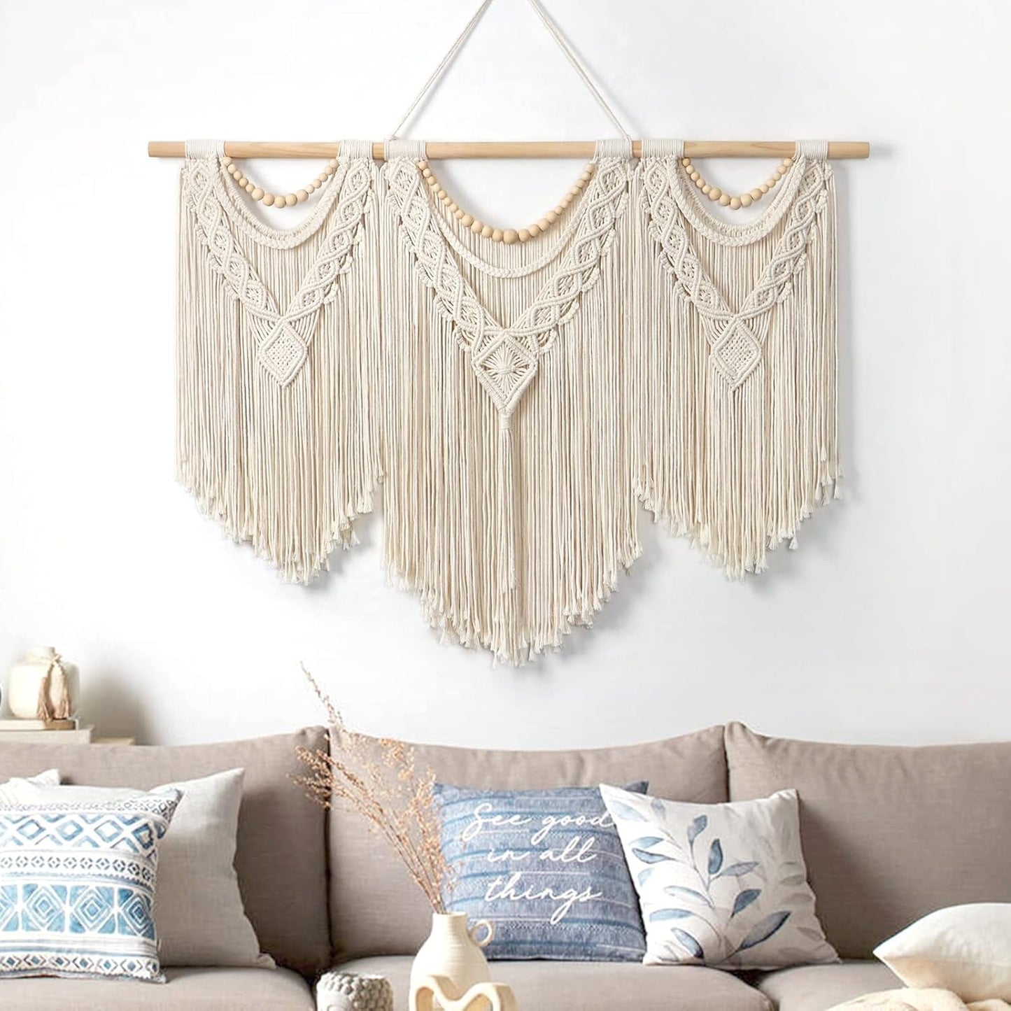 Tapestry dremisland stort decovævet beige Casa - Tilbehør og dekorationer Naty Shop