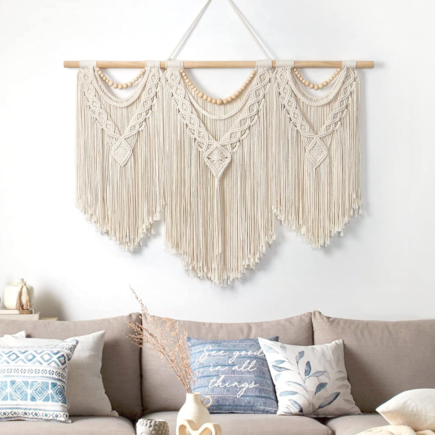 Tapestry dremisland stort decovævet beige Casa - Tilbehør og dekorationer Naty Shop