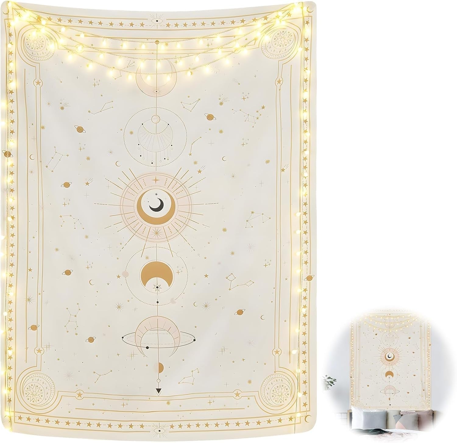 Tapestry månefaser mystisk konstellation Hjem - Tilbehør og dekorationer Naty Shop Standardtitel