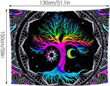 Tapestry fluorescerende træliv psykedelisk måne Hjem - Tilbehør og dekorationer Naty Shop