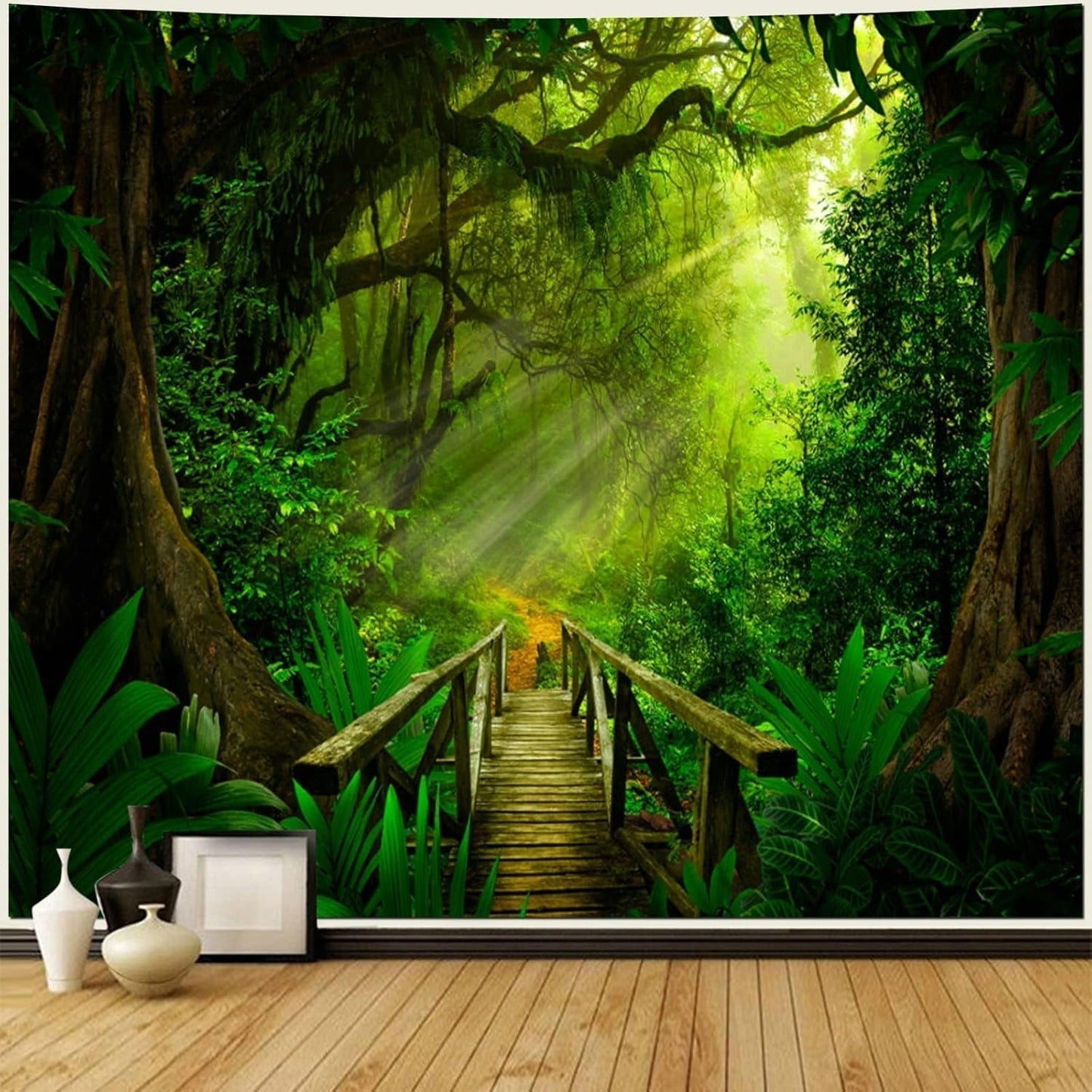 Tapestry skovgrønt hængende udendørs Hjem - Tilbehør og dekorationer Naty Shop 240L X 260B Cm