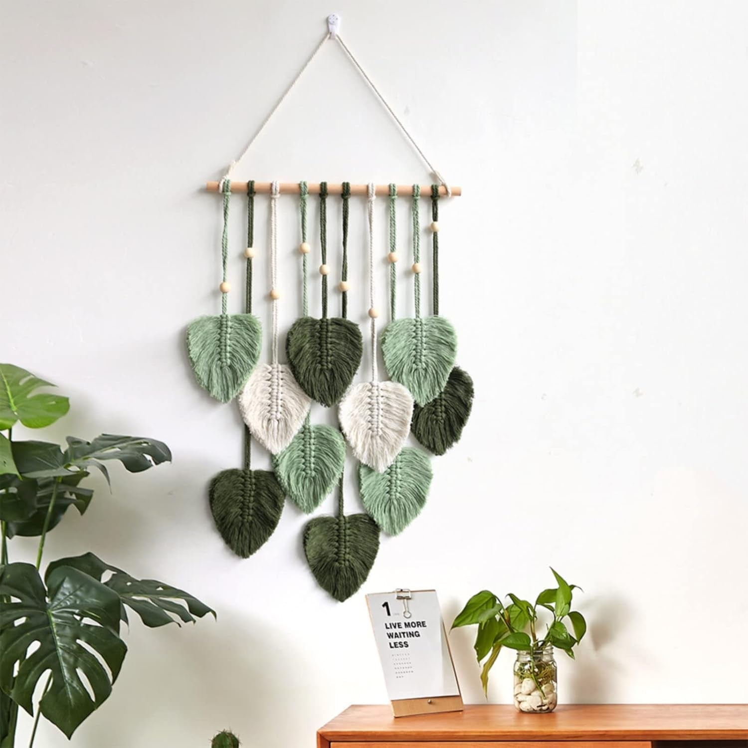 Bomuldsreb gobelin håndlavede dekorative planter bryllup Hjem - Tilbehør og dekorationer Naty Shop
