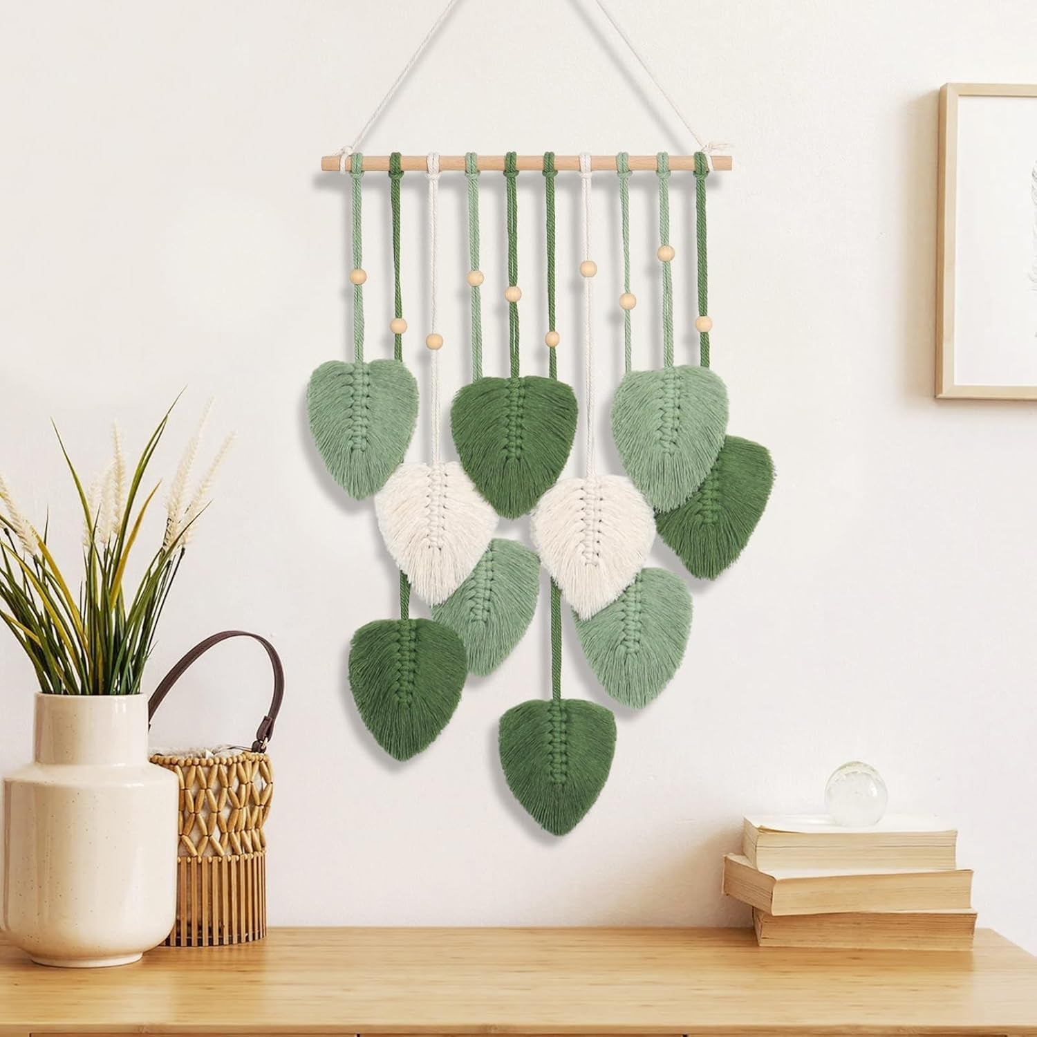 Bomuldsreb gobelin håndlavede dekorative planter bryllup Hjem - Tilbehør og dekorationer Naty Shop