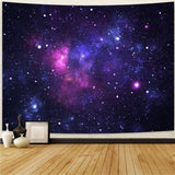 Tapestry galakse sort lys stjernehimmel reaktiv blå Hjem - Tilbehør og dekorationer Naty Shop
