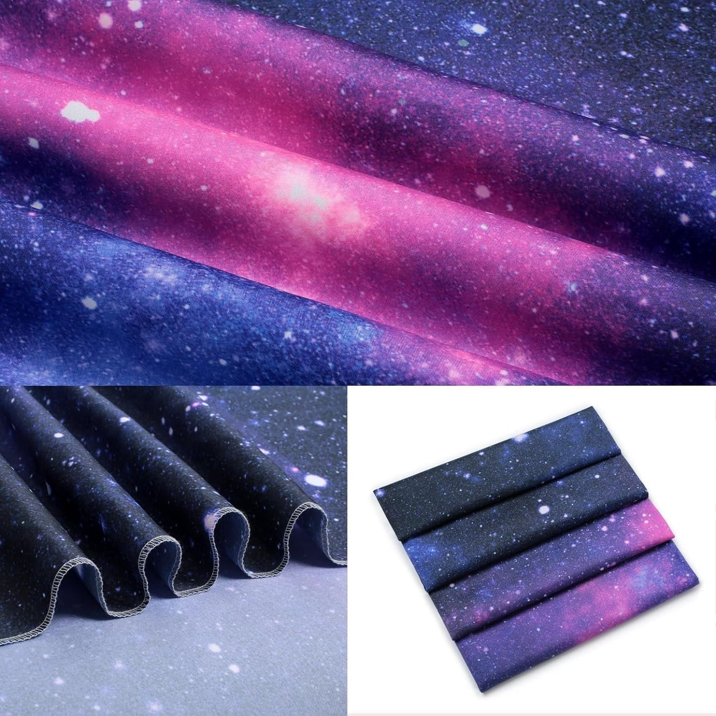 Tapestry galakse sort lys stjernehimmel reaktiv blå Hjem - Tilbehør og dekorationer Naty Shop