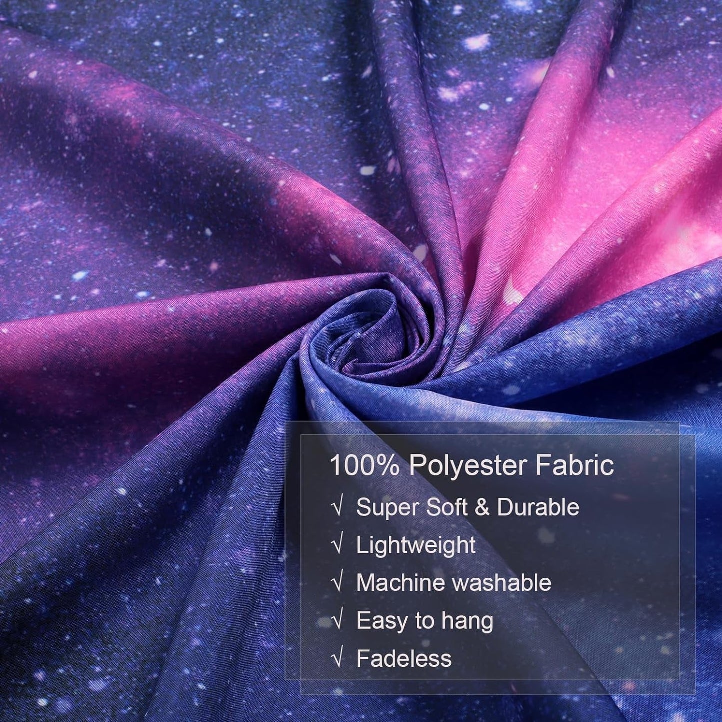 Tapestry galakse sort lys stjernehimmel reaktiv blå Hjem - Tilbehør og dekorationer Naty Shop