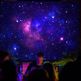 Tapestry galakse sort lys stjernehimmel reaktiv blå Hjem - Tilbehør og dekorationer Naty Shop