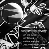 Gobelin gothic halloween banner sort hvid Hjem - Tilbehør og dekorationer Naty Shop