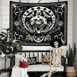 Gobelin gothic halloween banner sort hvid Hjem - Tilbehør og dekorationer Naty Shop
