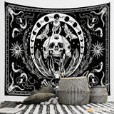 Gobelin gothic halloween banner sort hvid Hjem - Tilbehør og dekorationer Naty Shop