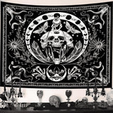 Gobelin gothic halloween banner sort hvid Hjem - Tilbehør og dekorationer Naty Shop