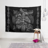 Gobelin grå viking odin økse sværd ravnekors Hjem - Tilbehør og dekorationer Naty Shop