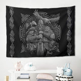 Gobelin grå viking odin økse sværd ravnekors Hjem - Tilbehør og dekorationer Naty Shop