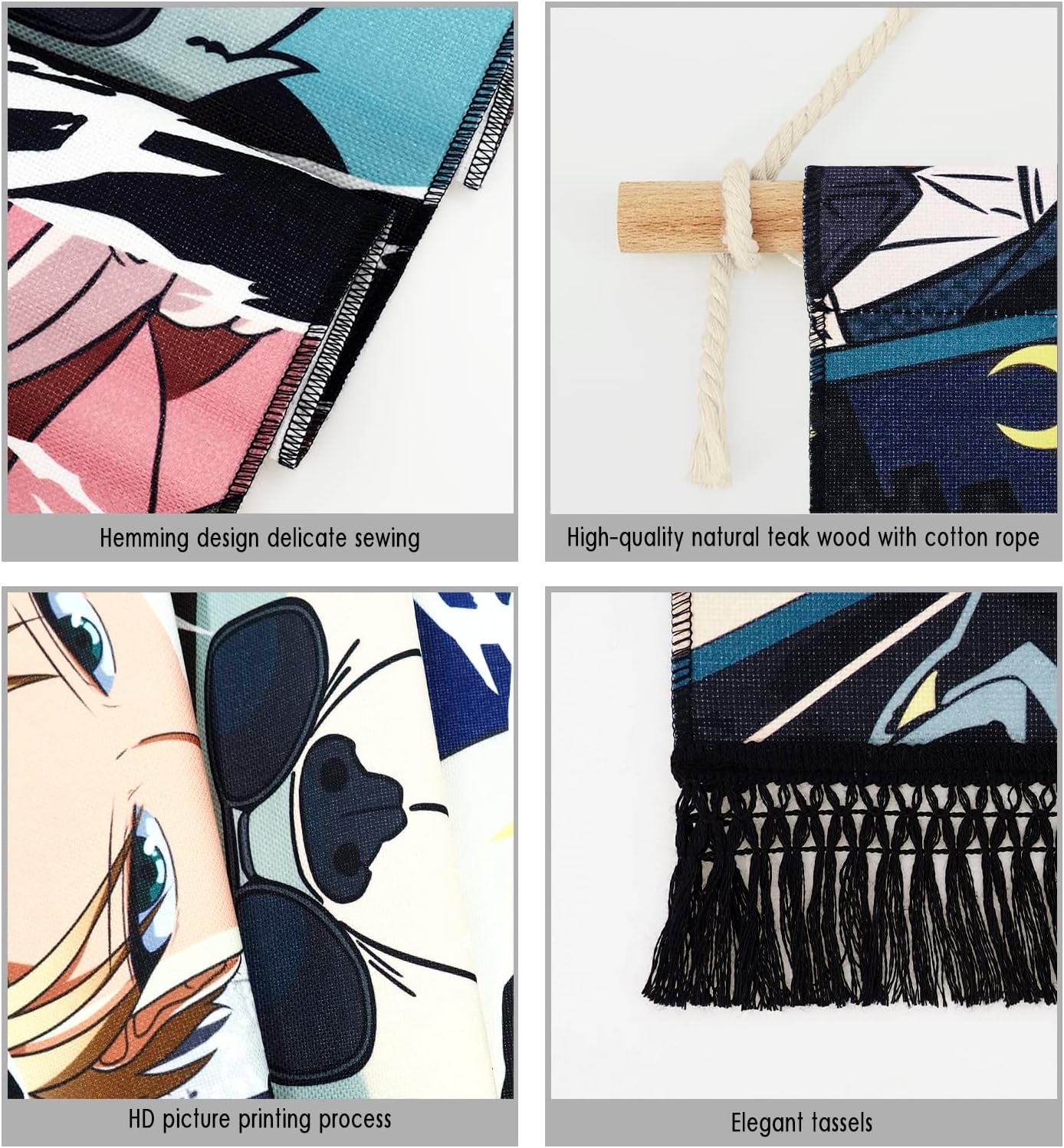 Tapestry hængende lærred vægkunst banner anime Home - Tilbehør og dekorationer Naty Shop