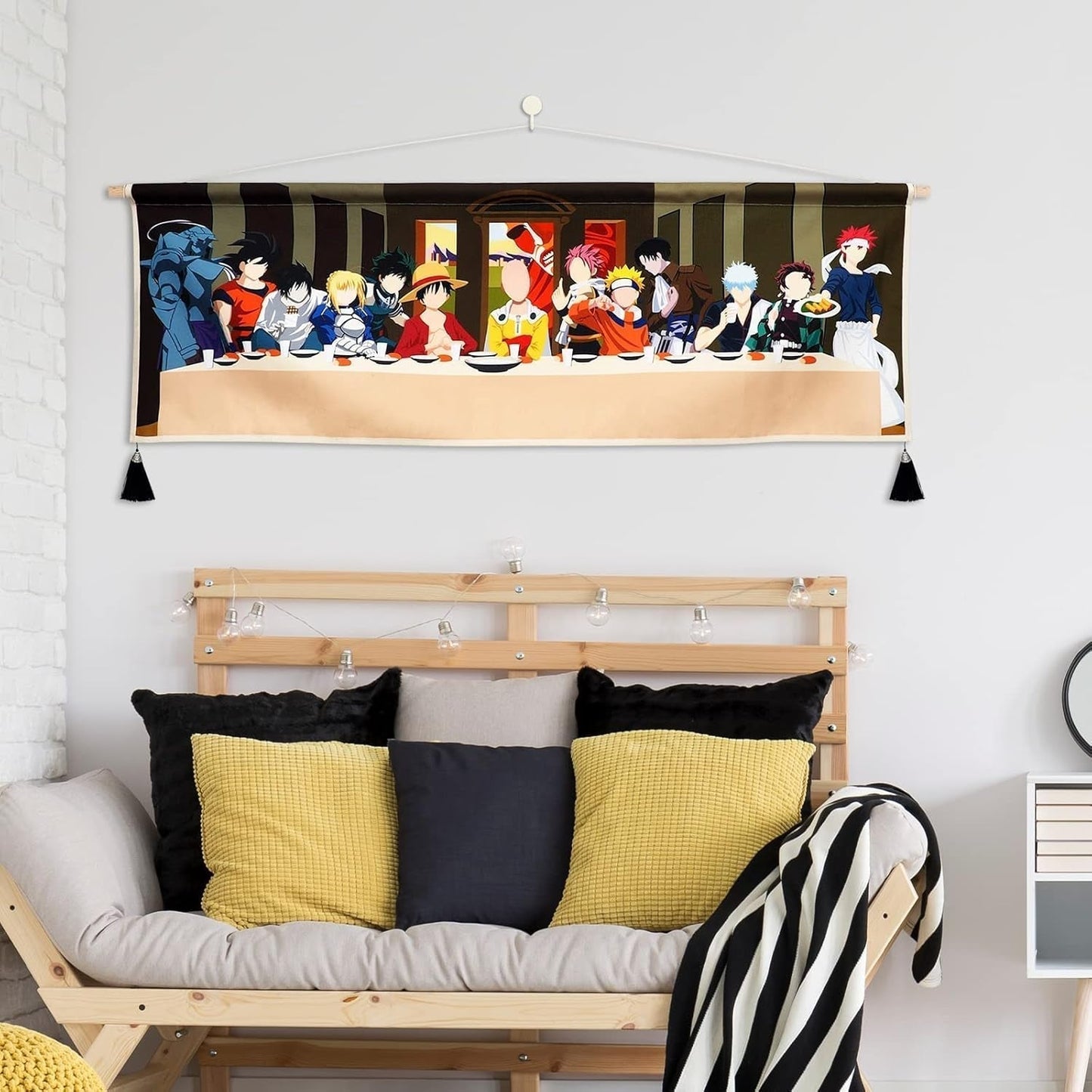 Tapestry hængende lærred vægkunst maleri anime figurer Hjem - Tilbehør og dekorationer Naty Shop