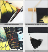 Tapestry hængende lærred vægkunst maleri japanske tegn Hjem - Tilbehør og dekorationer Naty Shop