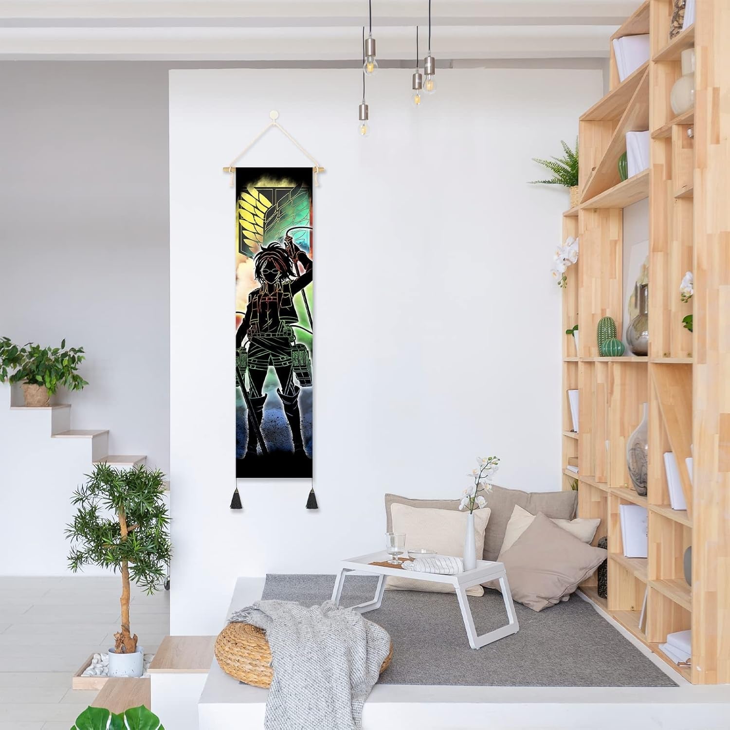 Tapestry hængende lærred vægkunst maleri japanske tegn Hjem - Tilbehør og dekorationer Naty Shop