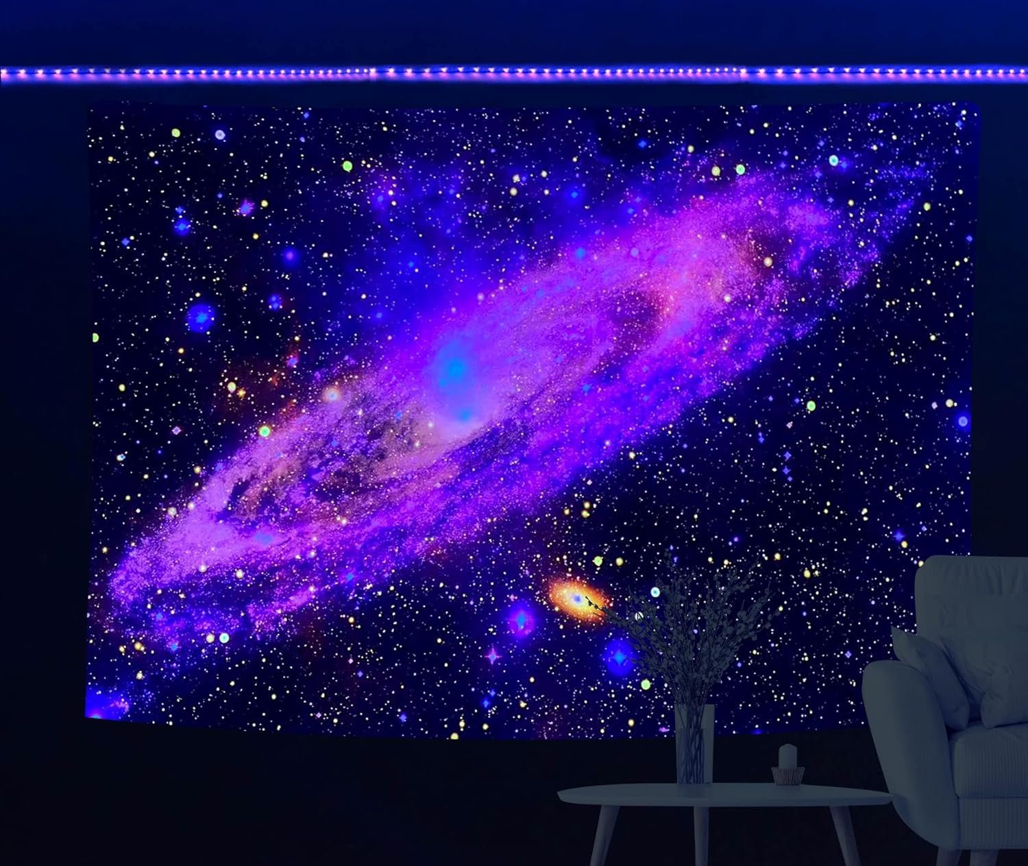 Holavida gobelin fluorescerende galakse stjernehimmel abstrakt æstetisk Hjem - Tilbehør og dekorationer Naty Shop