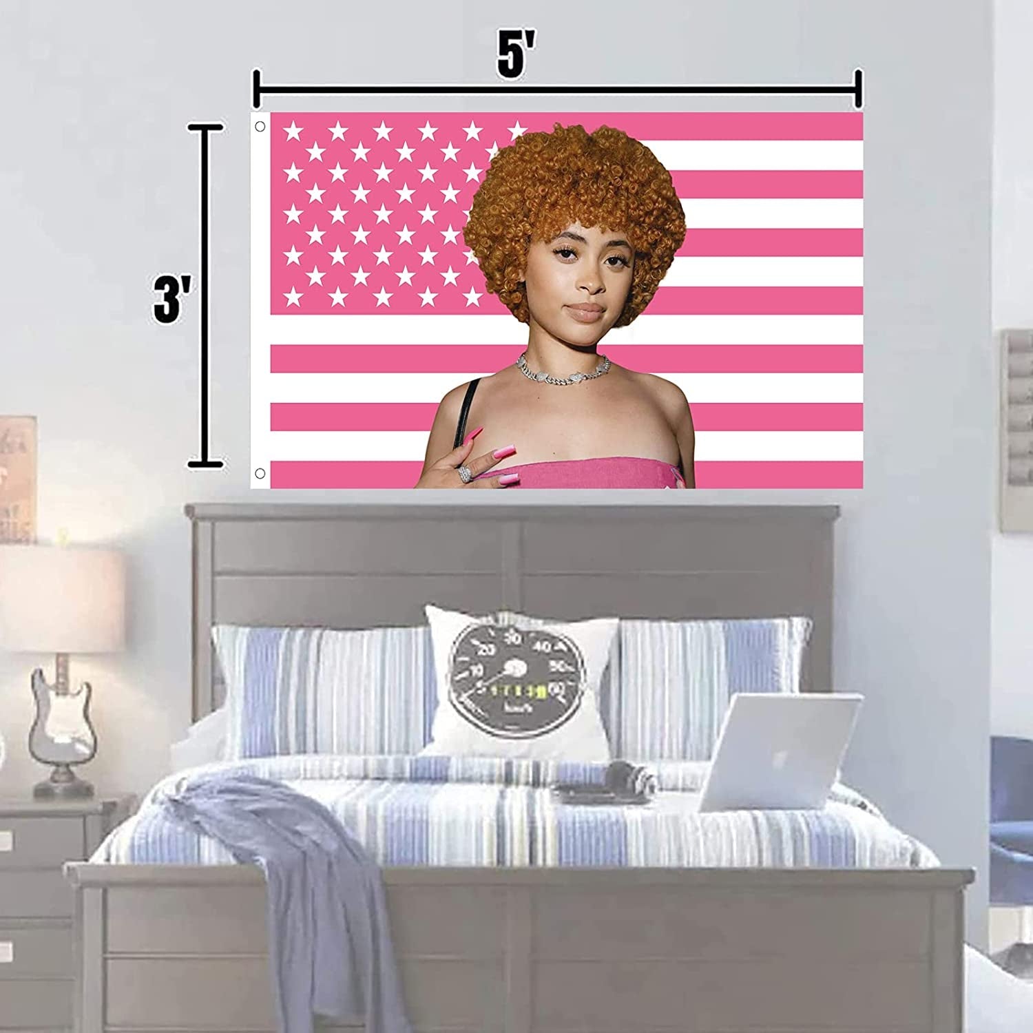 Tapestry ice rapper krydderi flag interiør eksteriør pink Home - Accessories and Decorations Naty Shop